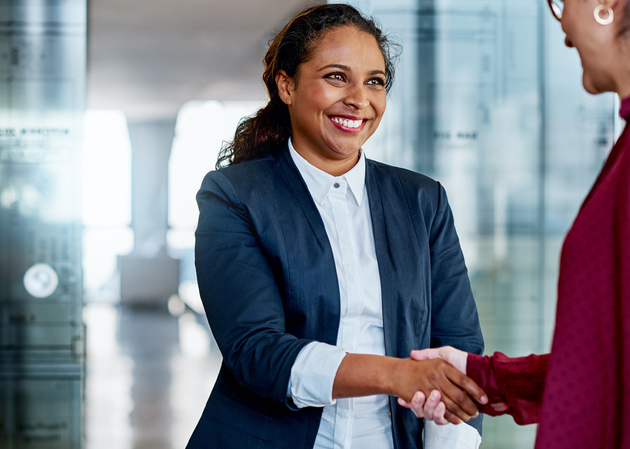 Two people shaking hands