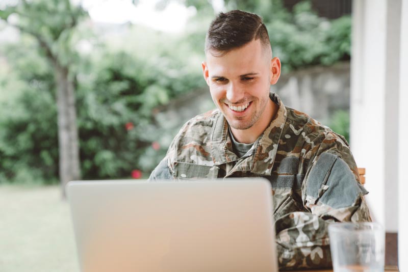 A veteran applying for a loan