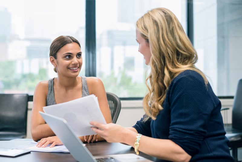 A client meeting with a banker