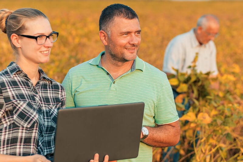 A farming family looking at their cash flow